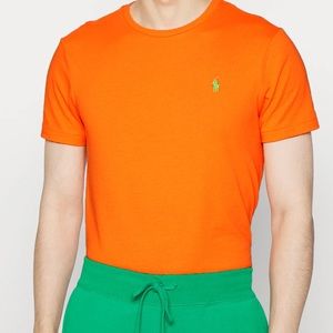 Orange Polo Ralph Lauren Men's Pony Logo T-Shirt, NWT, Size S